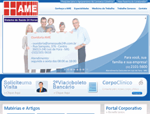 Tablet Screenshot of amesaude24h.com.br